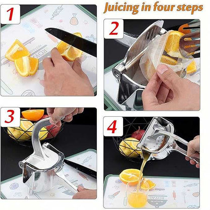 Metal Hand Strong  Juicer – Small Size Manual Citrus Press for Daily Use