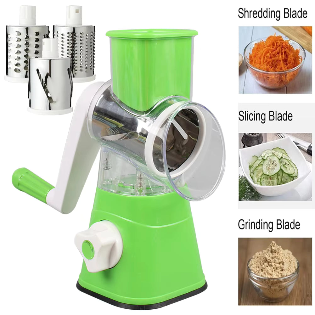 Tabletop Drum Grater | Fast Vegetable Slicer & Shredder