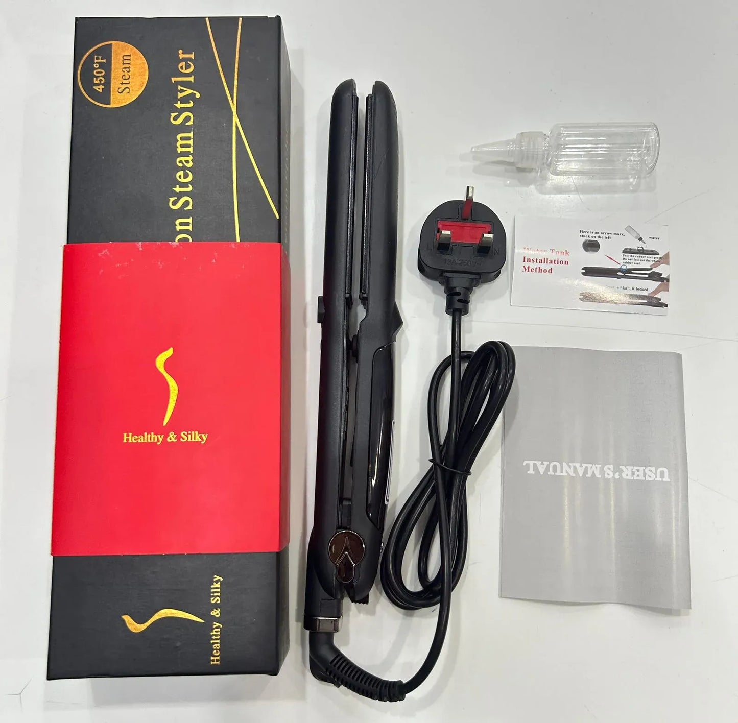 Professional Steam Styler – 450°F Steam Hair Straightener