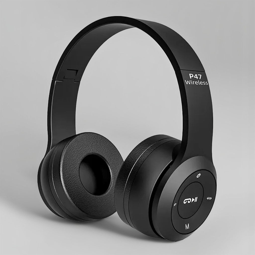 P47 Wireless Bluetooth Headset – Foldable Stereo Headphones with Deep Bass, Hands-Free Calling & Long Battery Life | Compatible with Android & iPhone