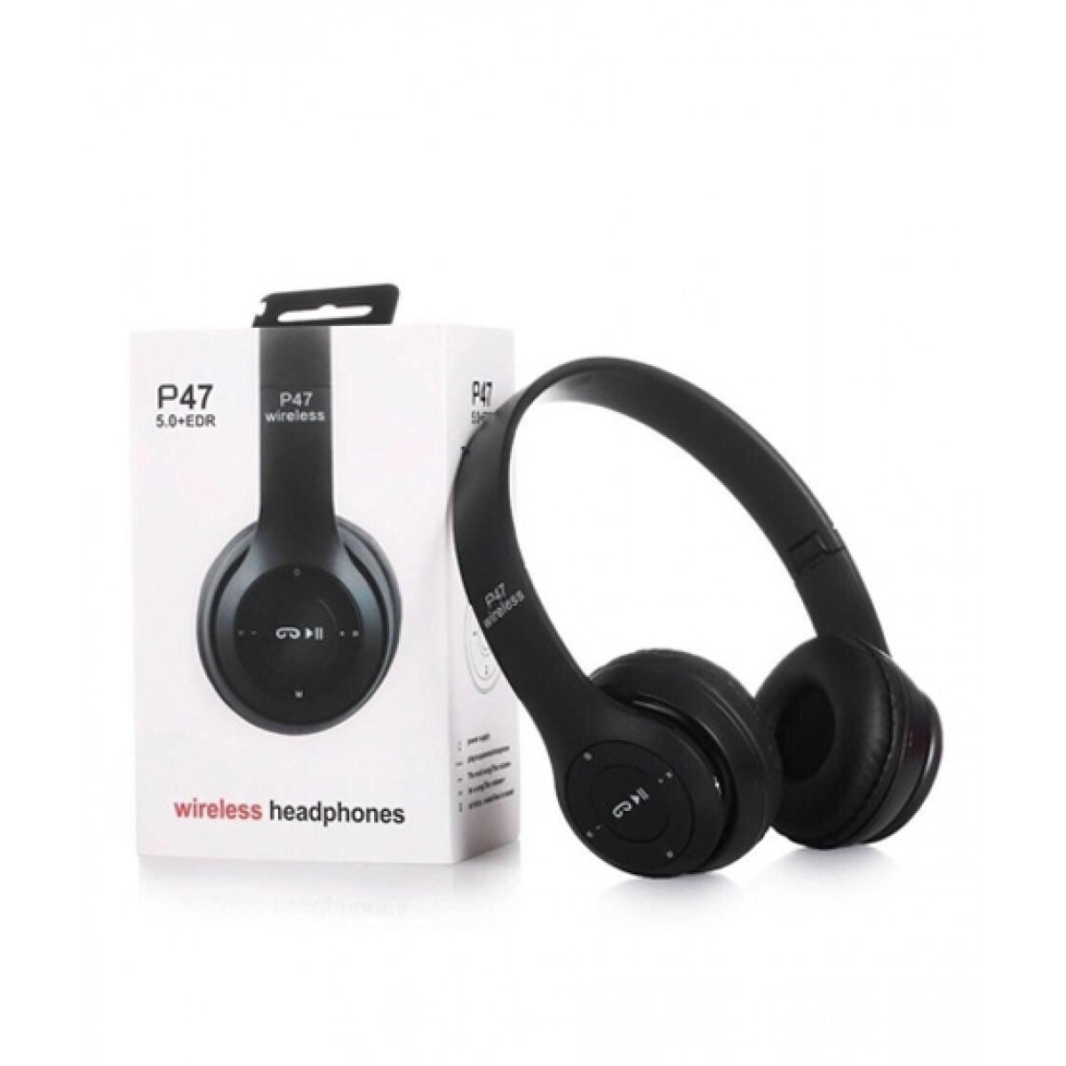 P47 Wireless Bluetooth Headset – Foldable Stereo Headphones with Deep Bass, Hands-Free Calling & Long Battery Life | Compatible with Android & iPhone