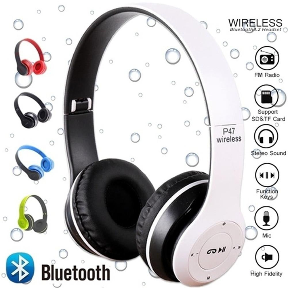 P47 Wireless Bluetooth Headset – Foldable Stereo Headphones with Deep Bass, Hands-Free Calling & Long Battery Life | Compatible with Android & iPhone