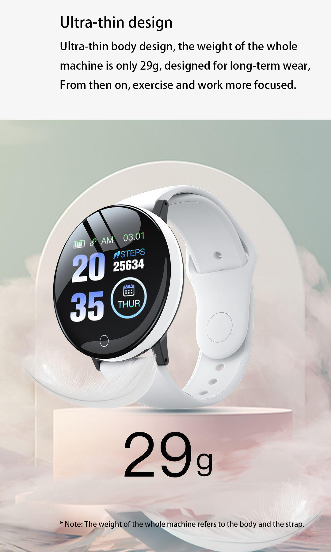 B41 Smart Fitness Watch – Step Counter, Activity Tracker, Smart Notifications & Health Monitoring | Compatible with Android & iOS | Unisex Design